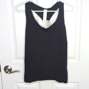 Fabletics Performance Seamless Racerback Tank Black Medium NWT